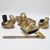 Art Deco Brass Desk Set with Stylized Eagle Heads, 1920s, Set of 5 For Sale - Image 4 of 18