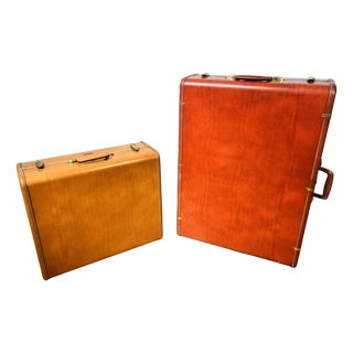 Mid-Century Modern Suitcases from Samsonite, 1960s, Set of 2 For Sale