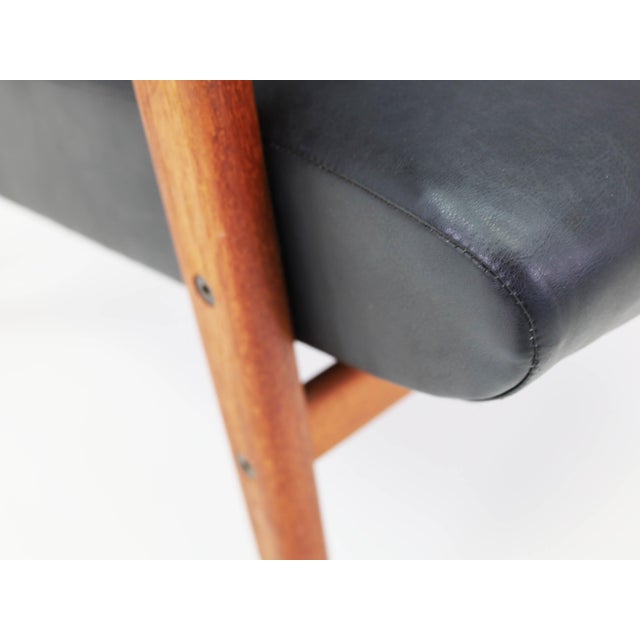 Ruster Lounge Chair by Yngve Ekström in Black Leather, Sweden, 1956 For Sale - Image 12 of 13