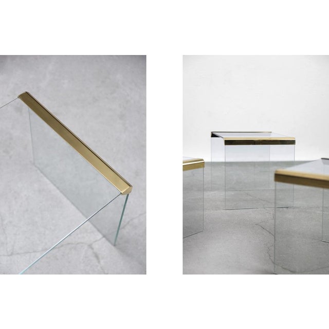 Gold Side Tables for Leon Rosen, 1970s, Set of 3 For Sale - Image 8 of 18