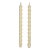 Bamboo Taper Candles in Alabaster White - a Pair For Sale
