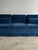 1970s Vintage Blue Corduroy Sofa With Rolled Arms For Sale - Image 4 of 18