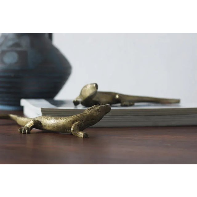 Brass Lizard Figures, 1960s, Set of 2 For Sale - Image 5 of 8