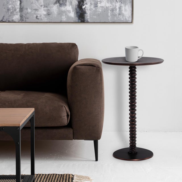 2020s Brancusi Antique Bronze Drinks Table For Sale - Image 5 of 6