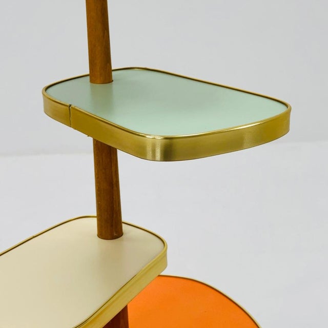 Wood Mid-Century Minimalist Plant Stand, Germany, 1950s For Sale - Image 7 of 11