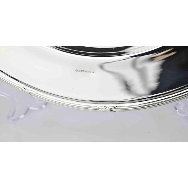 Vintage Silver Plated Serving Plate, Italy, 1970s For Sale - Image 4 of 5