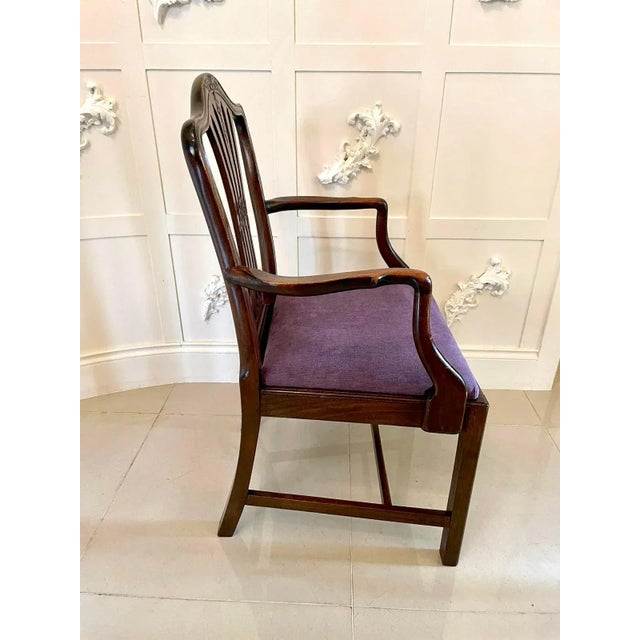 Set of Antique Victorian Carved Mahogany Desk Chairs For Sale - Image 5 of 11