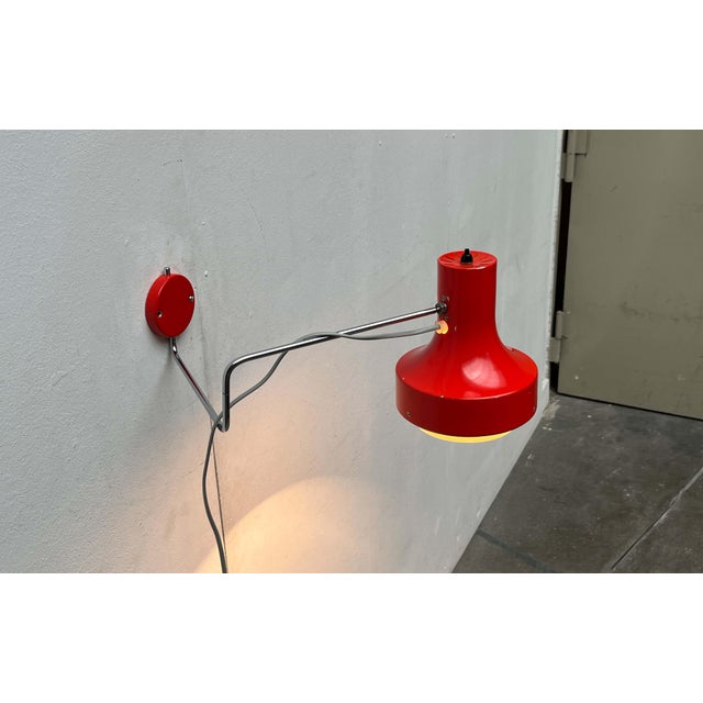 Mid-Century Modern Mid-Century Modern Cantilever Wall Lamp by Josef Hurka for Napako, 1960s For Sale - Image 3 of 18