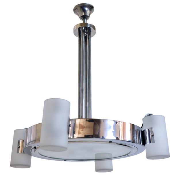 Ceiling Lamp with Cylindrical Glass Shades, 1930s For Sale - Image 16 of 16