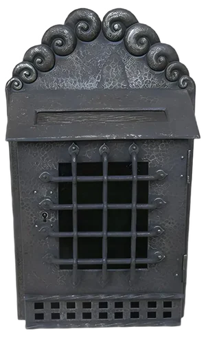 Art Nouveau Handmade Wrought Iron Mailbox