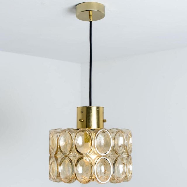 Amber Glass Pendant attributed to Helena Tynell for Glashütte Limburg, 1970s For Sale - Image 13 of 18