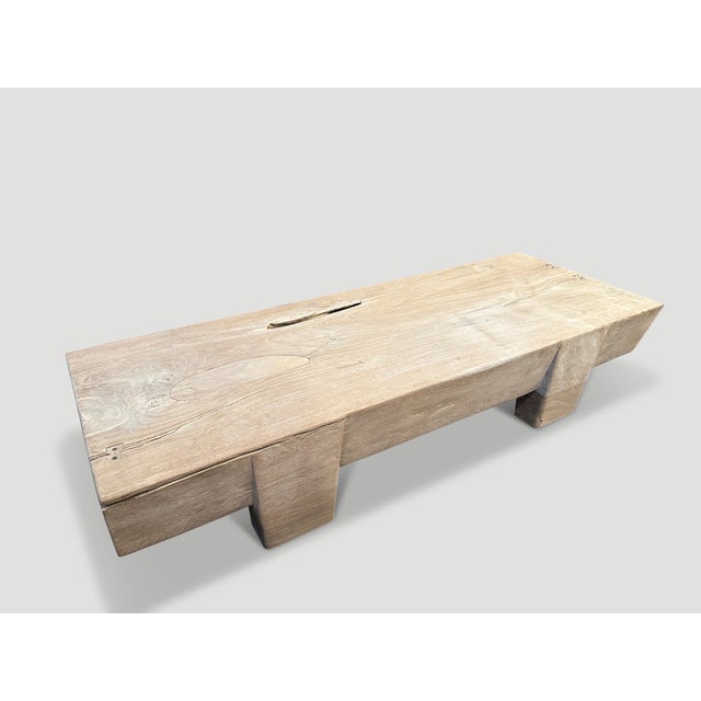 Andrianna Shamaris Century Old Teak Wood Coffee Table For Sale - Image 11 of 18