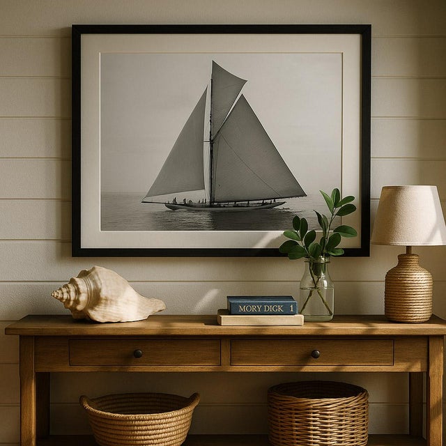 This early 20th Century sailing vessel has a wonderful New England/Ralph Lauren vibe for your Cape Cod cottage. .Restored...