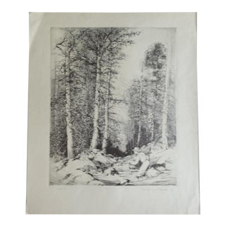 Mildred Bryant Brooks South Fork Etching For Sale