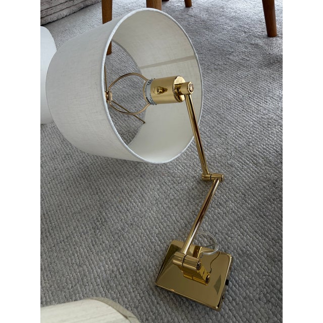 Mid-Century Modern 1990s Hinson Swing Arm Wall Sconces in Solid Brass - Set of 8 For Sale - Image 3 of 6