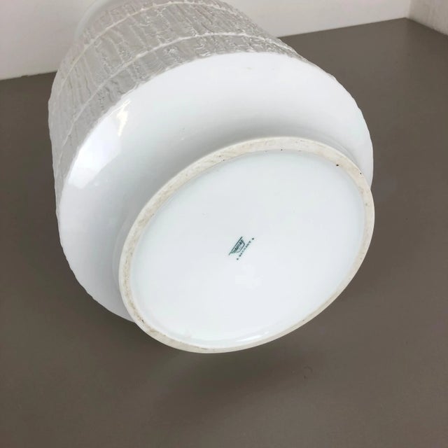 Extra Large German Op Art Porcelain Vase by Richard Scharrer for Thomas, 1970s For Sale - Image 9 of 11