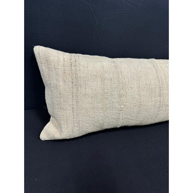 Turkish Hemp Pillow Cushion Natural Beige Cushion Cover 12"x46" #30321 Enhance your home decor with our Kilim Pillow...
