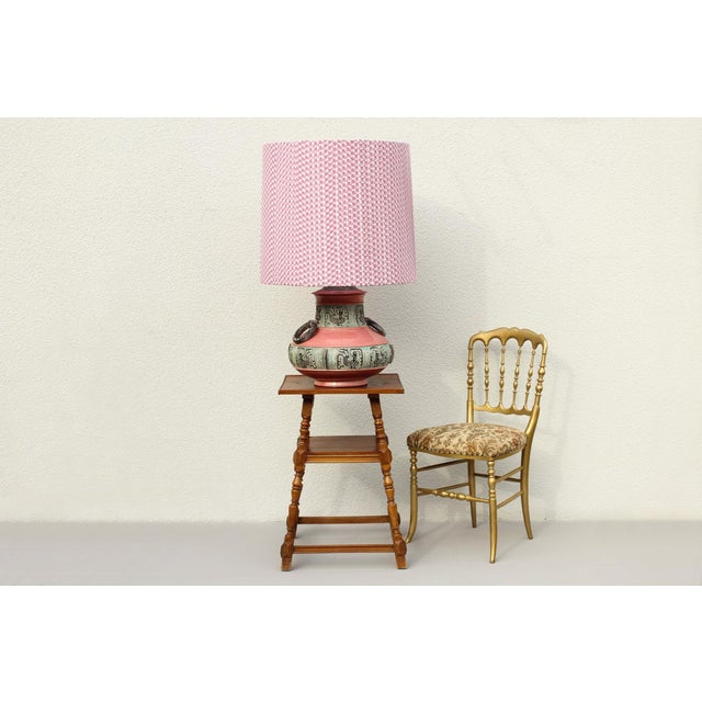 Italian Majolica Ceramic Table Lamp, 1970s For Sale - Image 13 of 14