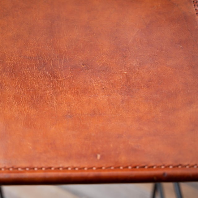 Spanish Hacienda Wrought Iron & Leather Barstools, 1960s For Sale - Image 10 of 13