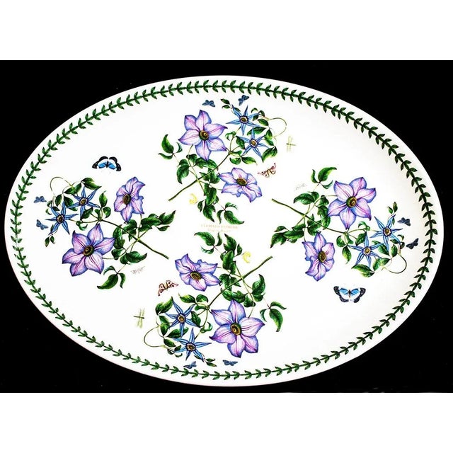 Purple Portmeirion Botanic Garden Platter - Clematis Florida Virgins Bower For Sale - Image 8 of 8