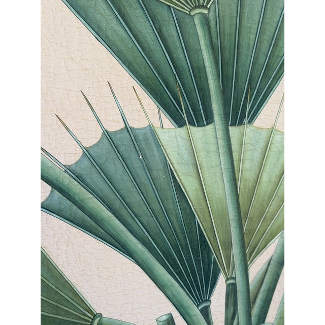 Coastal Monumental Tropical Coastal Boho Botanical Palm Panels Wall Art– Pair For Sale - Image 3 of 12