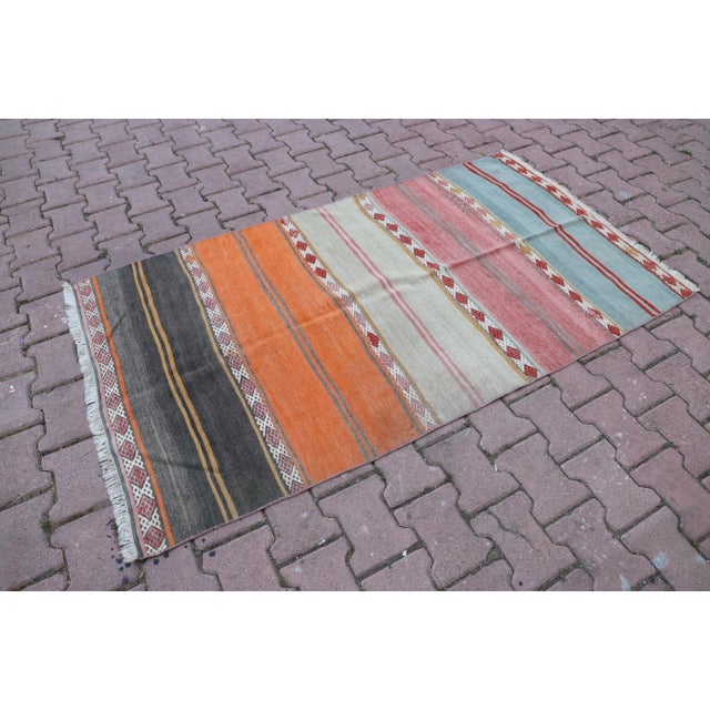 Size: 3.3 x 5.9 ft ( 100 x 180 cm) 39 x 70 inches Color: Organic Natural Dye ( Red,Orange,Blue,Black ) Material: 100% Hand...