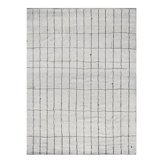 Moroccan Inspired Handwoven Wool Rug For Sale