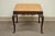 Antique Schmieg & Kotzian Mahogany Wood Queen Anne Square Stool Bench Ottoman. Item features solid wood construction,...