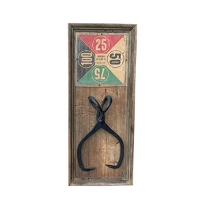 Early 20th Century Handmade Rustic Antique Sign for “Lineberger Ice & Fuel Co” in Gastonia,N.C.