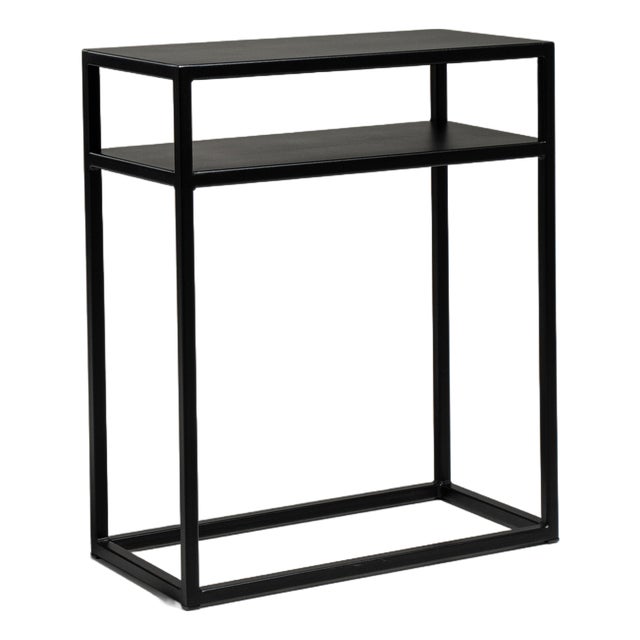 Early 21st Century Poland Black Wood Side Table For Sale