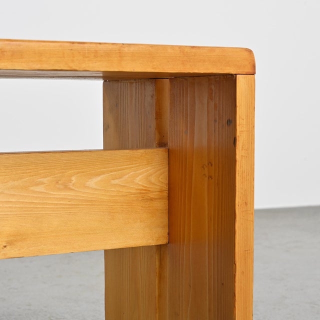 Vintage Pine Stool from Les Arcs, 1970s For Sale - Image 4 of 12