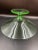 Lime Early 20th Century Old Uranium Vaseline Glass Pedestal Centerpiece Compote For Sale - Image 8 of 13