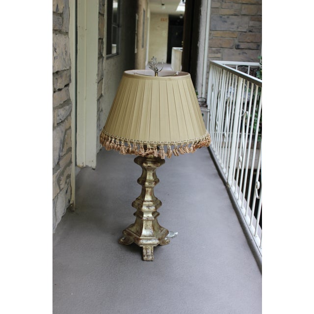 Fabulous table lamp by John Richards. New with tag. Includes sumptuous pleated shade with a tassel trim, and a beautiful...