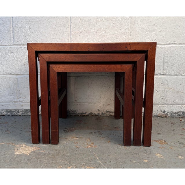 Wood Mid-Century Danish Rosewood Nesting Tables For Sale - Image 7 of 11