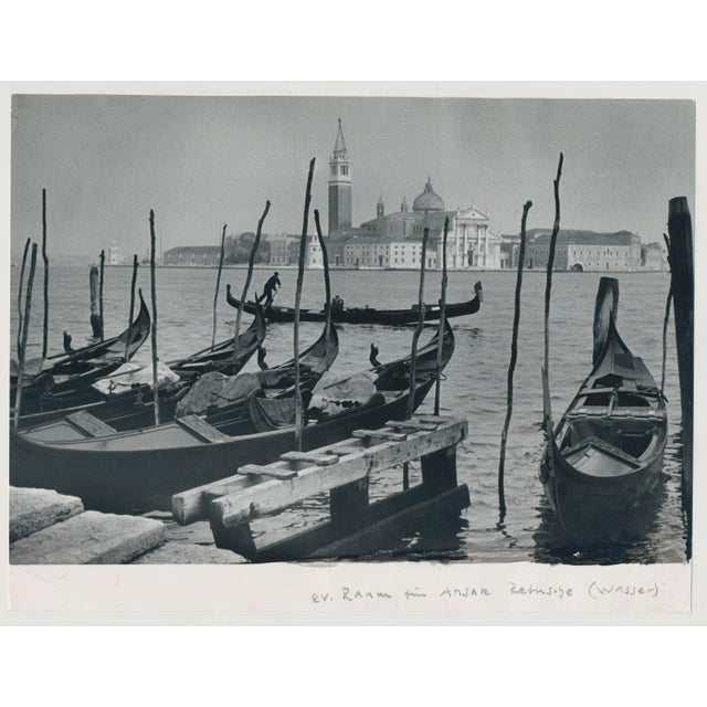1950s Erich Andres, Venice, Gondola on Water, 1955, Silver Gelatine Print For Sale - Image 5 of 5