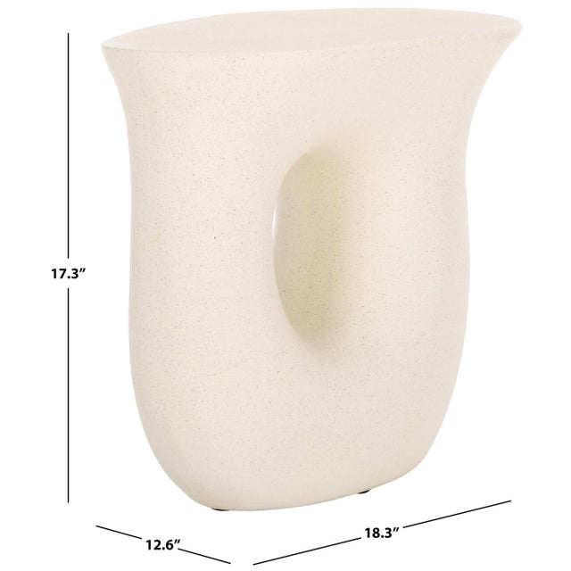 Modern Irelyn Accent Table in White For Sale - Image 3 of 8