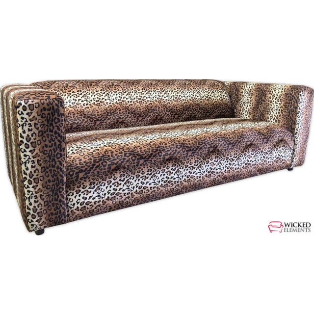 Contemporary Wicked Elements Leopard Upholstered Modern Contemporary Sofa For Sale - Image 3 of 3