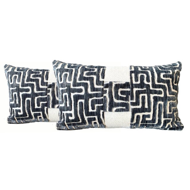 2020s Onyx Velvet Lumbar Pillow Covers- A Pair For Sale - Image 5 of 5