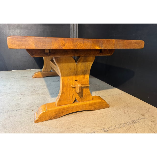 Oak Farmhouse Dining Table, 1930s For Sale - Image 12 of 14