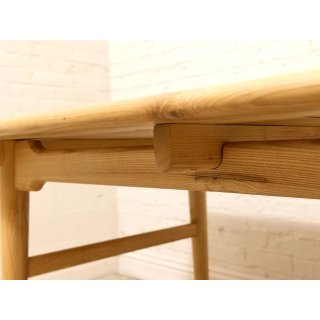 Hans Wegner Mid 20th Century Styled After Hans Wegner Style Oak Dining Table For Sale - Image 4 of 12