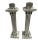Set of two vintage Tavola marble candlesticks, their sleek forms carved from luxurious grey and white marble. The natural...