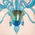 1980s Venini Style Blue Murano Glass Neoclassical Chandelier For Sale - Image 10 of 12