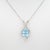 7.8Ct Santa Maria Aquamarine Pendant With Natural Diamonds Accents: 14k Gold For Sale - Image 4 of 8