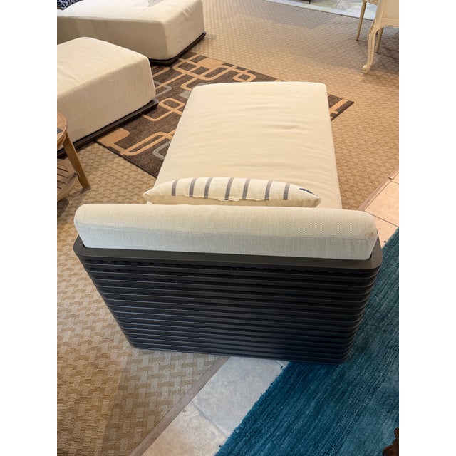Early 21st Century Restoration Hardware Trelica Aluminum Chaise Lounge by Bina & Sasson For Sale - Image 5 of 6