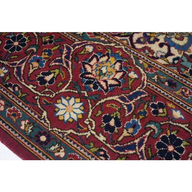 19th Century Vintage Persian Kashan Rug 4'7'' X 6'10'' For Sale - Image 5 of 11