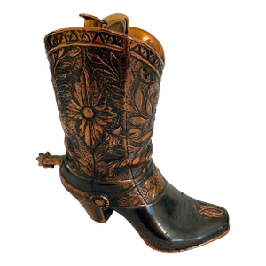 Vintage Copper Cowboy Boot With Spur Lighter