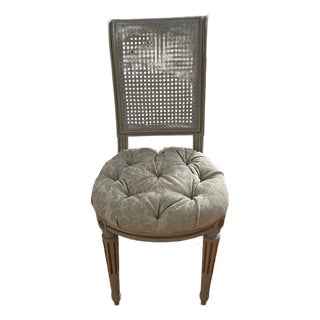 Antique French Cane Back Chair For Sale