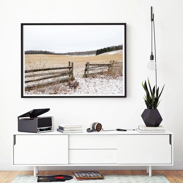 Not Yet Made - Made To Order 'Quebec Farmland' Contemporary Winter Landscape Photography Print, 45 X 30" Canada Photograph For Sale - Image 5 of 8