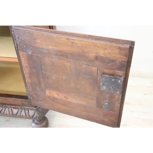 Brown Antique Cabinet in Walnut Wood, 1600s For Sale - Image 8 of 18