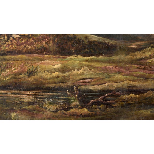 Late 19th Century Late 1800s Naturalist Country Scene in Gouache on Paper For Sale - Image 5 of 8